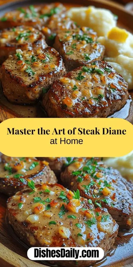 Discover the culinary delight of Steak Diane, a classic dish that transforms a simple steak into a gourmet experience. Learn about the key ingredients, including tender beef sirloin, shallots, and a rich sauce made with Dijon mustard and Worcestershire sauce. This elegant meal is perfect for impressing guests or enjoying a special night in. Master the techniques of seasoning, searing, and saucing to create unforgettable flavors. Elevate your dining experience with this timeless recipe!