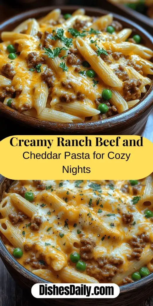 Looking for a comforting dish that warms the heart and satisfies the taste buds? Try the Savory Ranch Beef & Cheddar Delight, a delicious blend of rich ground beef, tangy ranch dressing, and gooey cheese served over perfectly cooked penne pasta. This hearty recipe brings together nostalgic flavors, making it perfect for family dinners or gatherings. Easy to prepare and hard to resist, it’s sure to become a beloved staple in your kitchen!