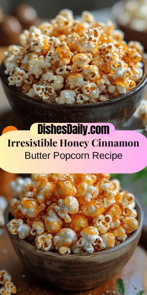 Discover the delightful world of homemade snacks with our Honey Cinnamon Butter Popcorn recipe! This irresistible treat combines sweet honey, warm cinnamon, and rich butter to create a wholesome yet indulgent snack. Perfect for movie nights or casual gatherings, this homemade version allows you to avoid unhealthy additives found in store-bought options. Follow our easy step-by-step guide to craft your own delicious batch and enjoy a unique and flavorful snack that’s both satisfying and nutritious. Perfect for any occasion!