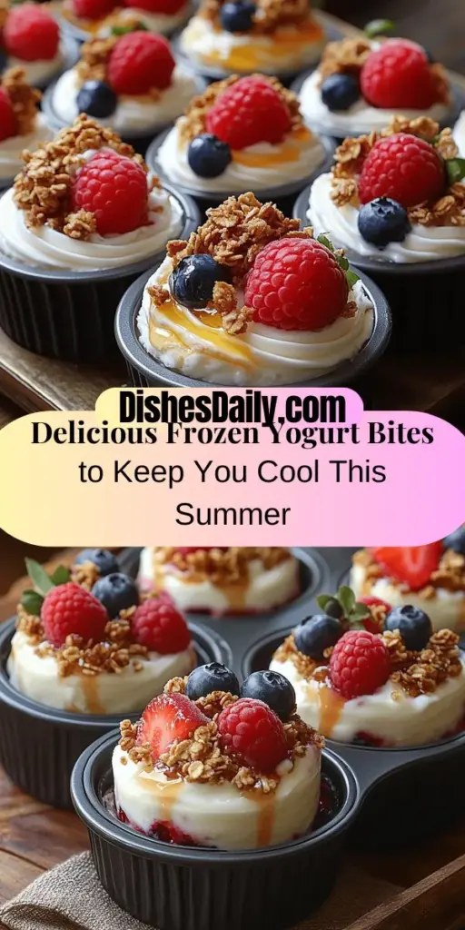 Beat the heat this summer with homemade frozen yogurt bites, the perfect healthy treat for all ages! These delightful snacks are easy to make and customizable to fit your taste. Using Greek yogurt as a base offers a creamy texture and nutritional benefits, while mixed berries add natural sweetness and a burst of flavor. Whether you're looking for a refreshing dessert or a nutritious snack for kids, frozen yogurt bites are a delicious solution that's simple to prepare and great for any occasion! Discover the endless possibilities for flavors and toppings in this fun recipe guide.