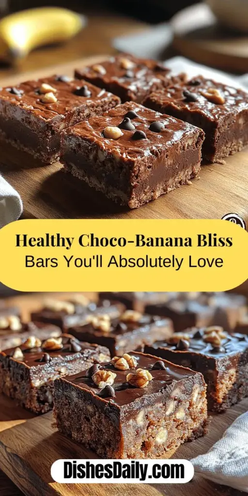 Discover the joy of healthy baking with Choco-Banana Bliss Bars! These delicious treats blend ripe bananas, almond flour, oats, and dark chocolate to create a guilt-free dessert that satisfies your sweet cravings. With wholesome ingredients packed with nutrients, these bars are not only flavorful but also promote heart health and provide essential fibers. Perfect for sharing with family and friends, these bliss bars prove that indulgence can be nutritious too. Dive into this easy recipe and enjoy a delightful homemade treat!