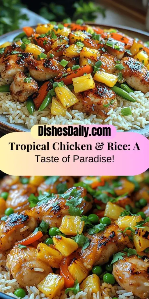 Discover the Tropical Pineapple Chicken & Rice Delight, a vibrant dish that captures the essence of summer with its perfect blend of sweet pineapple and savory chicken. This recipe features tender chicken marinated to perfection, paired with fragrant jasmine rice and colorful veggies for a nutritious meal. Packed with protein, vitamins, and a burst of tropical flavor, this dish is perfect for family dinners or get-togethers, bringing a touch of paradise to your table all year round.