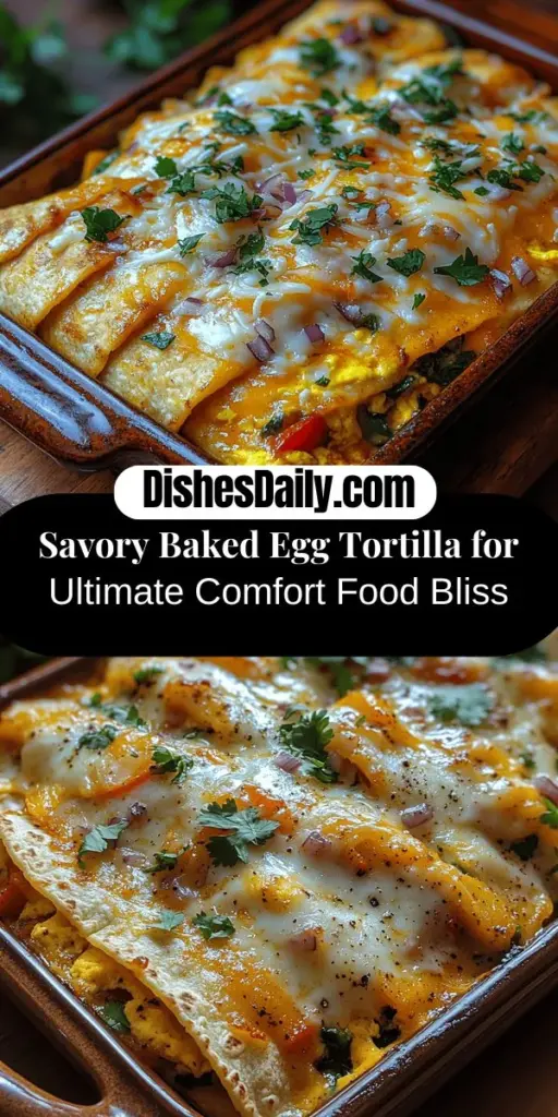 Discover the perfect blend of flavor and comfort with the Savory Baked Egg Tortilla! This versatile dish combines wholesome ingredients like eggs, fresh vegetables, and tortillas, making it ideal for breakfast, brunch, or a light dinner. Easy to prepare, this one-pan wonder is packed with protein, fiber, and vitamins, ensuring a nutritious meal for everyone. Explore this delicious recipe to elevate your cooking game while enjoying a hearty and satisfying dish that’s sure to please.