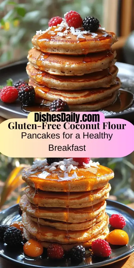 Discover the joy of coconut flour pancakes, a nutritious and gluten-free breakfast option that everyone can enjoy! Made from wholesome coconut flour, these pancakes offer a light, fluffy texture and subtle sweetness, perfect for a healthy start to your day. This easy recipe requires minimal ingredients, making it simple to whip up a delicious breakfast. Explore endless variations with toppings like fresh berries, nut butter, or yogurt to elevate your pancake experience. Enjoy a meal that's both satisfying and good for you!
