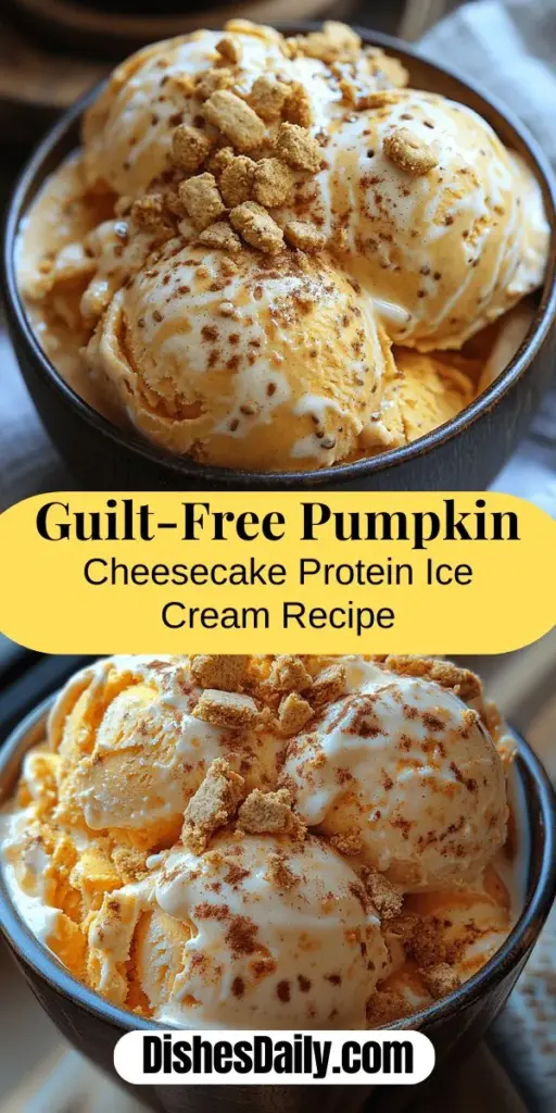 Fall in love with dessert again with this guilt-free pumpkin cheesecake protein ice cream! Combining creamy pumpkin puree, Greek yogurt, and vanilla protein powder, this recipe offers a deliciously creamy treat that satisfies your sweet cravings while keeping health in mind. Perfect for post-workout recovery or as a family-friendly indulgence, this dessert is rich in protein and low in calories. Experience the joy of a seasonal favorite without the guilt and enjoy a festive, nutritious treat!
