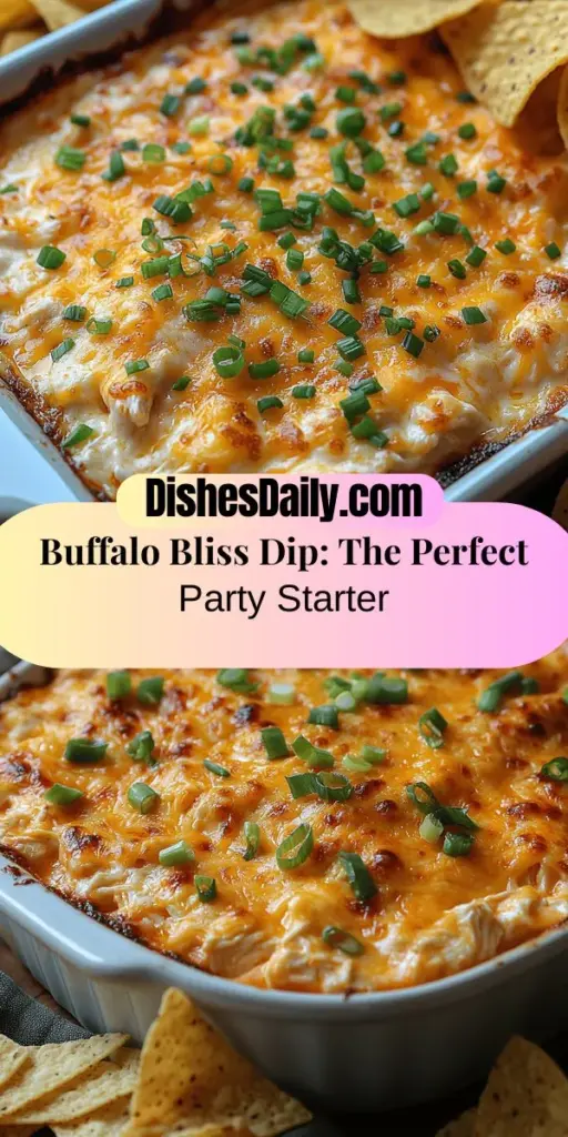 Elevate your next gathering with Spicy Cheesy Buffalo Bliss Dip, a crowd-pleaser that's bursting with flavor! This deliciously creamy dip combines shredded chicken, buffalo sauce, and a blend of cheeses for a tantalizing combination of spicy and cheesy goodness. Perfect for game day or any get-together, it's easy to make and sure to impress your guests. Serve it with tortilla chips, veggies, or breads for an irresistible appetizer that will have everyone asking for the recipe!