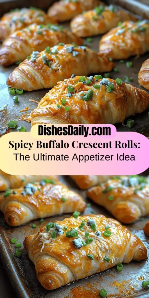 Spicy Buffalo Bliss Crescent Rolls are the ultimate appetizer that will elevate any gathering! This easy-to-make dish combines the heat of buffalo sauce, creamy cheese, and tender shredded chicken all wrapped in flaky crescent roll dough. Perfect for game days or cozy nights in, these rolls offer a burst of flavor in every bite. With simple ingredients and quick preparation, even novice cooks can impress their guests. Ready to dive into the deliciousness?