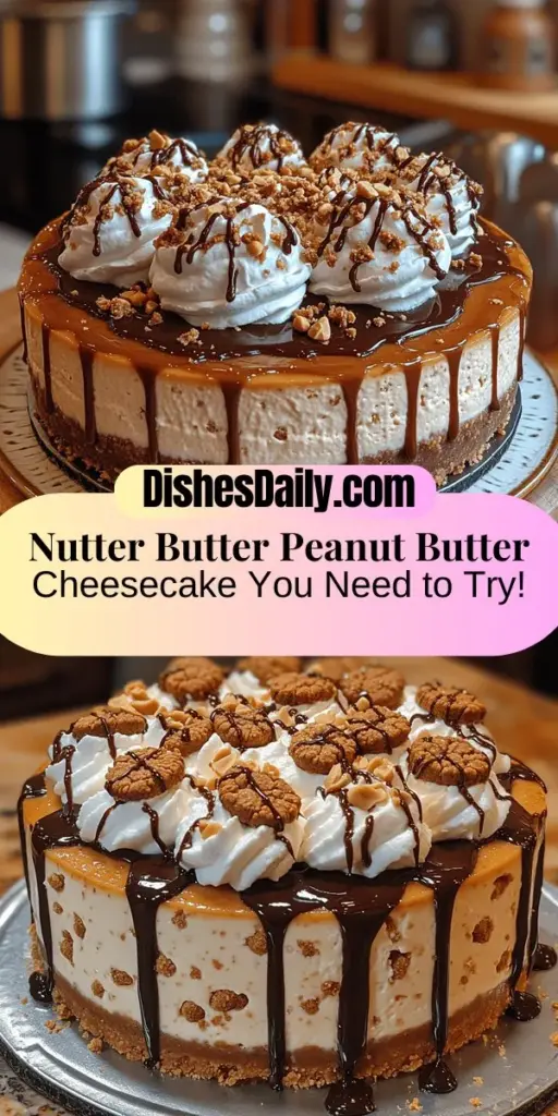 Indulge in the deliciousness of Nutter Butter Peanut Butter Cheesecake! This creamy, rich dessert features a crunchy Nutter Butter cookie crust paired with a smooth peanut butter filling that melts in your mouth. Perfect for any occasion, it’s simple to make with easy-to-follow steps and a few key ingredients. Impress your guests with this visually stunning treat that combines sweet, nutty flavors and delightful textures, making every bite a memorable experience.