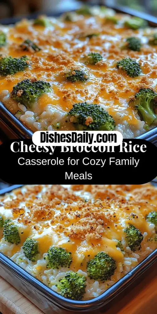 Discover the heartwarming recipe for Cheesy Broccoli & Rice Delight, a comforting casserole perfect for family dinners or potlucks. This dish combines fluffy long-grain rice, fresh broccoli, creamy cheeses, and savory aromatics to create a flavorful, satisfying meal. With simple ingredients and easy preparation, you can bring together nutrition and indulgence in one dish. Whether enjoyed as a weeknight treat or shared with loved ones, this casserole is sure to impress!