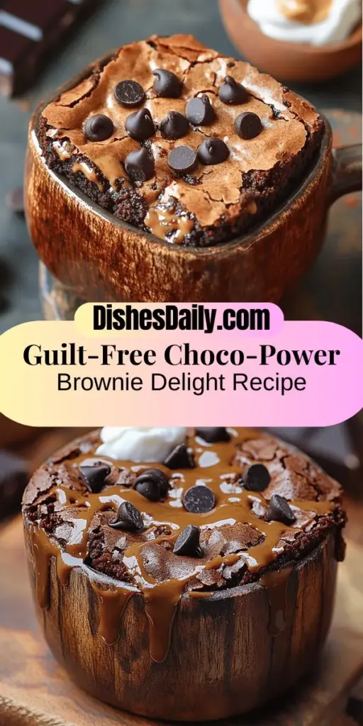 Discover the joy of guilt-free indulgence with Choco-Power Brownie Delight! This nutritious brownie recipe combines wholesome ingredients like almond flour, cocoa powder, and almond butter, allowing you to satisfy your chocolate cravings while staying on track with your health goals. With easy steps for preparation and cooking in the microwave, you can enjoy a delicious treat in just minutes. Plus, customize with your favorite add-ins for a tailored experience. Enjoy a dessert that’s both delightful and nourishing!