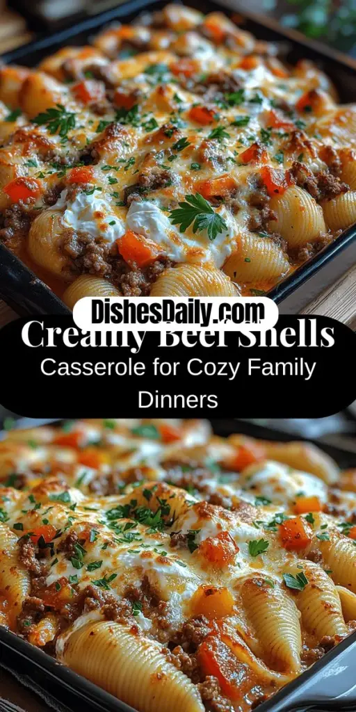 Warm up your winter nights with a delicious Creamy Beef Shells Casserole, a perfect blend of comfort and flavor. This easy-to-make dish combines jumbo pasta shells stuffed with a savory ground beef filling, vibrant vegetables, and a rich cheese mixture. Ideal for busy families, this recipe allows you to enjoy quality time around the dinner table while indulging in a meal that feels like a warm hug on a plate. Explore the delightful ingredients and step-by-step instructions to create a hearty casserole that everyone will love.
