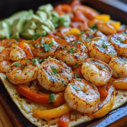 Sizzling Sheet Pan Shrimp Fajitas is a delightful dish that brings the vibrant flavors of Mexican cuisine right to your kitchen. This easy-to-follow recipe is perfect for busy weeknights or casual gatherings, offering a quick yet satisfying meal. Loaded with succulent shrimp and colorful vegetables, these fajitas are not only visually appealing but also packed with taste. With just a few ingredients and minimal cleanup, you can serve a dish that is both impressive and flavorful, making it a go-to recipe for any occasion.
