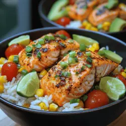 Zesty Cajun Salmon Rice Bowls are a delightful blend of flavors that not only tantalize your taste buds but also promote a healthy lifestyle. This dish is a perfect marriage of succulent salmon, vibrant vegetables, and aromatic Cajun spices, creating a meal that is both satisfying and nourishing. The fusion of these components makes it an exciting option for lunch or dinner, offering a burst of flavor in every bite.