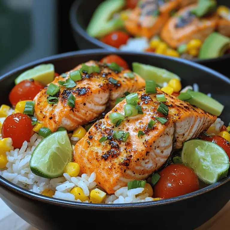 Zesty Cajun Salmon Rice Bowls are a delightful blend of flavors that not only tantalize your taste buds but also promote a healthy lifestyle. This dish is a perfect marriage of succulent salmon, vibrant vegetables, and aromatic Cajun spices, creating a meal that is both satisfying and nourishing. The fusion of these components makes it an exciting option for lunch or dinner, offering a burst of flavor in every bite.