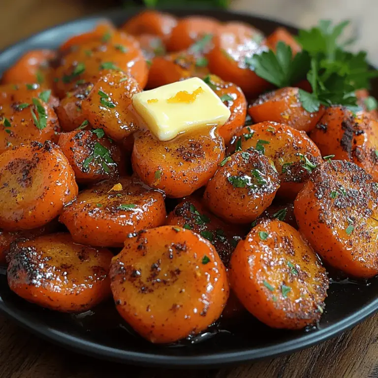 Are you looking for a vibrant side dish that not only complements your main course but also adds a burst of flavor and health benefits to your meal? Look no further than our Zesty Citrus Bliss Carrots! This delightful recipe combines the natural sweetness of carrots with the refreshing zing of citrus, creating a dish that is as nutritious as it is delicious. Perfect for family dinners, holiday gatherings, or a simple weeknight meal, these carrots are bound to become a favorite in your household.