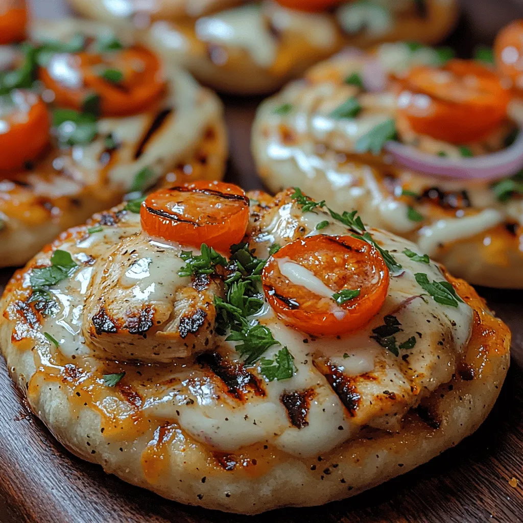 Grilled Chicken Ranch Flatbreads are an exciting and convenient meal option that combines savory grilled chicken with creamy ranch dressing, fresh vegetables, and melted cheese, all nestled on a warm flatbread or naan. This dish is perfect for a quick weeknight dinner, a casual lunch, or even a gathering with friends. It brings together a plethora of flavors and textures, making it a delightful choice for anyone looking to satisfy their cravings without spending hours in the kitchen.