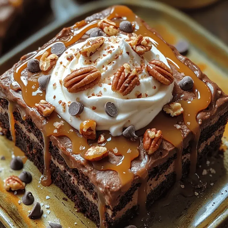 If you have a penchant for desserts that are equal parts indulgent and comforting, then the Gooey Caramel Turtle Poke Cake is sure to become a favorite in your recipe repertoire. This delightful dessert combines the rich flavors of chocolate, the sweetness of caramel, and the crunchy texture of pecans, creating a mouthwatering experience that is hard to resist. The poke cake concept, which involves creating holes in a baked cake and filling them with delicious sauces, has surged in popularity for good reason—it transforms a simple cake into a luscious treat full of flavor and moisture.