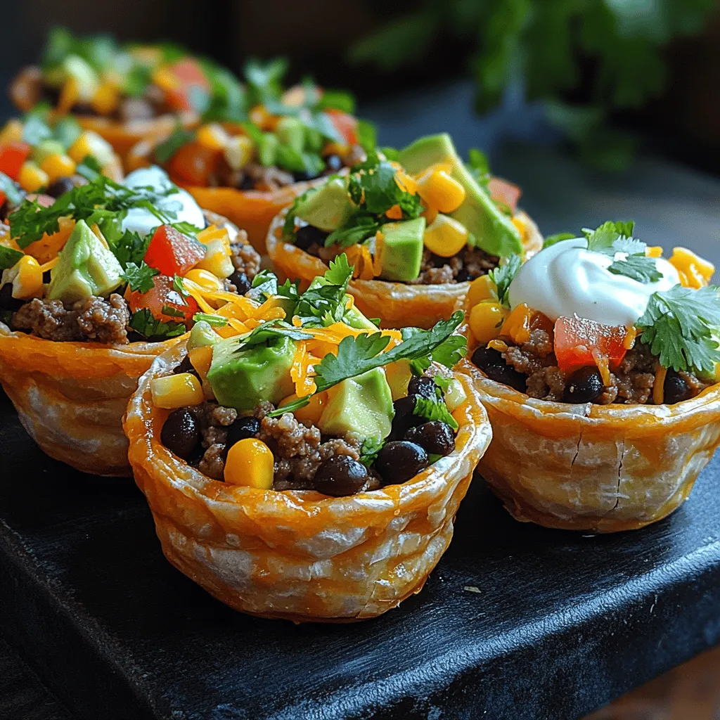If you're looking for a fun and innovative way to serve tacos, look no further than Mini Taco Cups. These delightful little bites are a creative take on the traditional taco, combining all the beloved flavors we know and love into a convenient, bite-sized treat. Perfect for parties, game day, or a casual family dinner, Mini Taco Cups utilize wonton wrappers to create a crispy base that holds a savory mixture of meat, cheese, and spices. With their unique presentation and ease of preparation, they are sure to impress your guests and satisfy your cravings.