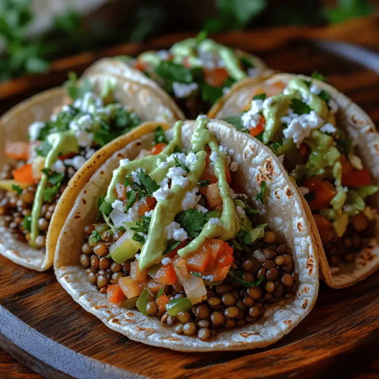 In today’s culinary landscape, where plant-based diets are increasingly embraced for their health benefits and sustainability, creating meals that are both satisfying and nutritious remains a top priority for many home cooks. If you’re looking for a dish that fits the bill, look no further than Flavor-Packed Lentil Tacos with Avocado Crema. This vibrant recipe is not only a delightful meal for vegans and vegetarians but also caters to anyone seeking a wholesome and delicious option.