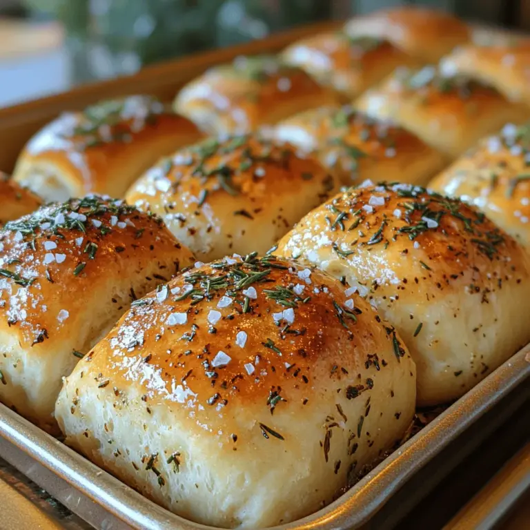 There’s something undeniably comforting about homemade bread, especially when it comes in the form of warm, fluffy dinner rolls. The aroma wafting through your kitchen as they bake can transport you to a place of warmth and nostalgia, reminding you of family gatherings and cozy dinners. Among the myriad of bread recipes available, Rosemary Garlic Dinner Rolls stand out with their irresistible combination of fragrant rosemary and savory garlic. These rolls are more than just a side dish; they are a celebration of flavor, perfectly complementing any meal while adding a touch of rustic charm.