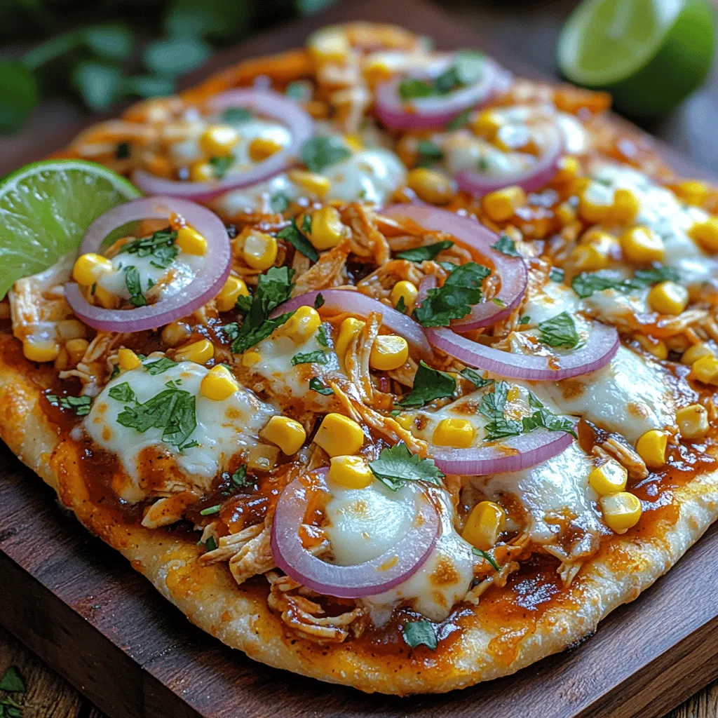 If you're searching for a delicious and easy meal option that can be whipped up in no time, look no further than the Smoky BBQ Chicken Flatbread. This dish is perfect for busy weeknights when you want something satisfying but don't have the luxury of spending hours in the kitchen. It also shines at casual gatherings or backyard barbecues, where it can serve as a delightful appetizer or main course.