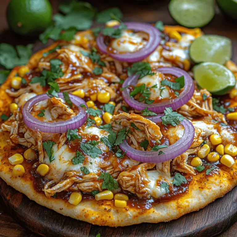 If you're searching for a delicious and easy meal option that can be whipped up in no time, look no further than the Smoky BBQ Chicken Flatbread. This dish is perfect for busy weeknights when you want something satisfying but don't have the luxury of spending hours in the kitchen. It also shines at casual gatherings or backyard barbecues, where it can serve as a delightful appetizer or main course.