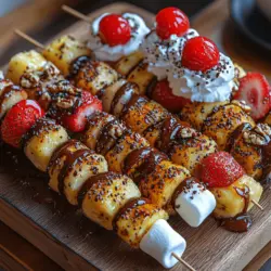 Kabobs are no longer reserved for savory meats and vegetables; they have found their way into the dessert realm, providing endless possibilities for creativity and flavor combinations. The Banana Split Dessert Kabobs exemplify this versatility, allowing you to mix and match various fruits, sauces, and toppings to suit your taste preferences. Whether you prefer a classic banana split flavor profile or want to experiment with other fruits like peaches or blueberries, kabobs offer a customizable dessert experience that can cater to any palate.