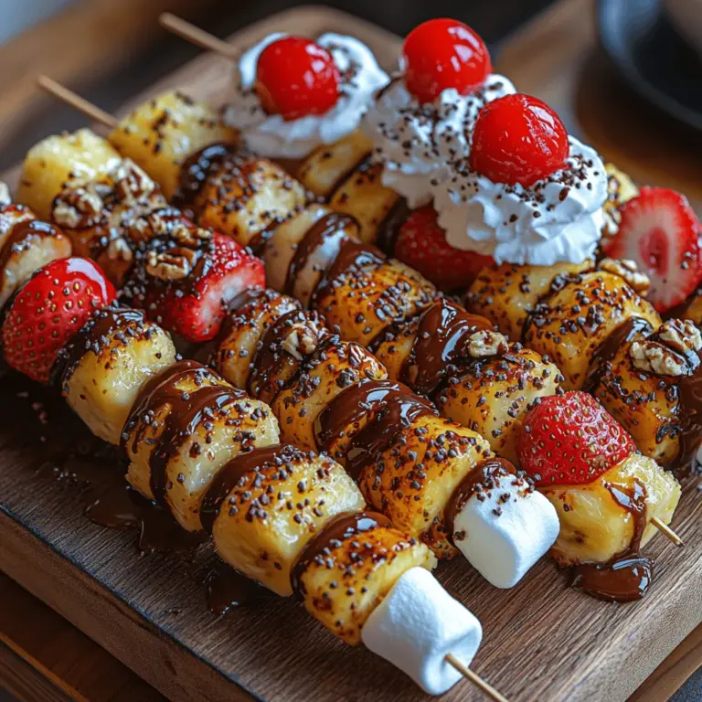Kabobs are no longer reserved for savory meats and vegetables; they have found their way into the dessert realm, providing endless possibilities for creativity and flavor combinations. The Banana Split Dessert Kabobs exemplify this versatility, allowing you to mix and match various fruits, sauces, and toppings to suit your taste preferences. Whether you prefer a classic banana split flavor profile or want to experiment with other fruits like peaches or blueberries, kabobs offer a customizable dessert experience that can cater to any palate.