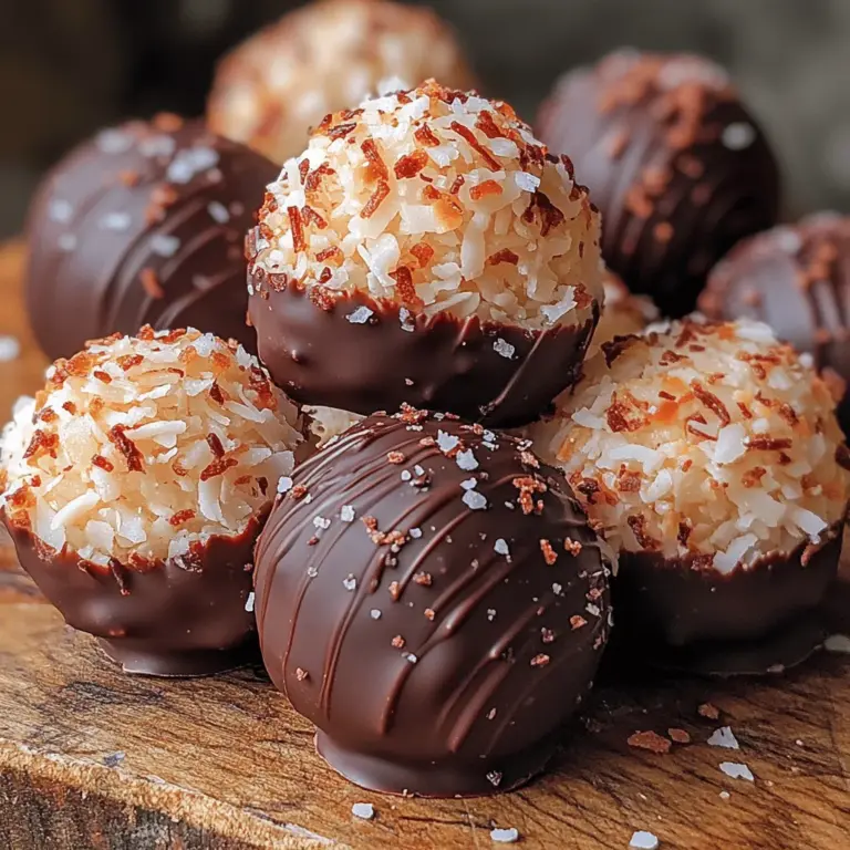 If you’re searching for a delightful treat that combines the rich, tropical flavor of coconut with the indulgent allure of dark chocolate, look no further than Coconut Bliss Bites. This simple yet decadent recipe is perfect for satisfying your sweet tooth while providing a nutritious twist. Coconut Bliss Bites are not only a fantastic snack option but also a wonderful addition to any gathering or celebration. They are easy to make at home, allowing you to indulge in a healthier version of a chocolate treat that is sure to impress friends and family.