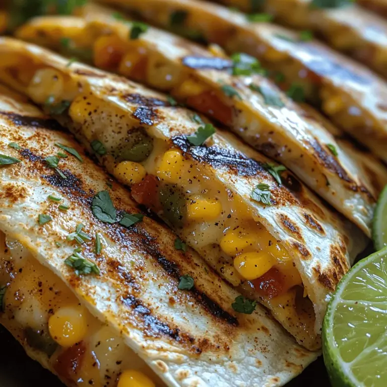 If you're on the lookout for a delicious and satisfying meal that combines crunch, creaminess, and a little kick, look no further than Spicy Grilled Corn Quesadillas. This dish brings together the comforting elements of traditional quesadillas with the vibrant flavors of fresh corn and spices, creating a culinary experience that is both enjoyable and easy to prepare. With every bite, you'll discover the perfect harmony of textures and tastes, making these quesadillas an excellent choice for lunch, dinner, or even a snack.