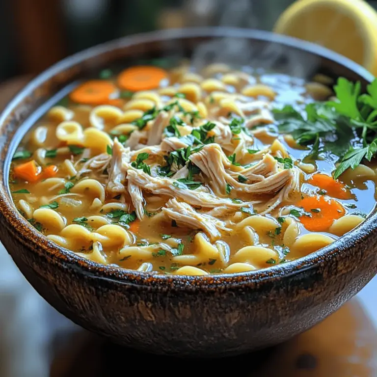 When the cold winds blow and the chill settles in, there’s nothing quite like a warm bowl of chicken noodle soup to wrap you in comfort. This classic dish evokes memories of home, family gatherings, and the soothing care of a loved one when you’re feeling under the weather. The rich aroma of chicken simmering with vegetables and herbs wafts through the kitchen, promising a meal that is both satisfying and nourishing.