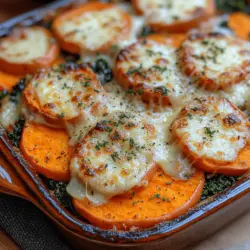 Sweet potatoes are the star of this dish, and for good reason. These tubers are not only delicious but also incredibly nutritious. Rich in vitamins A and C, fiber, and potassium, sweet potatoes can help boost the immune system, improve digestive health, and support overall well-being. Their natural sweetness complements the savory elements of the gratin, providing a delicious contrast that makes each bite satisfying. Additionally, sweet potatoes have a creamy texture when cooked, which allows them to meld beautifully with the other ingredients in the dish.