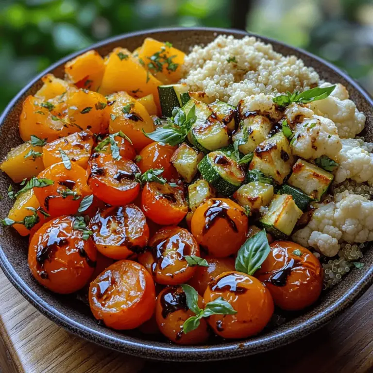 In recent years, the culinary landscape has seen a significant shift toward plant-based dishes, driven by an increasing awareness of health, sustainability, and ethical eating. As more individuals seek to incorporate nourishing ingredients into their diets, vibrant recipes like the Colorful Balsamic Roasted Veggie Bowl have gained popularity. This dish not only pleases the palate but also serves as a canvas for creativity in the kitchen. With its medley of colorful vegetables and a tangy balsamic dressing, this veggie bowl is a feast for both the eyes and the taste buds.