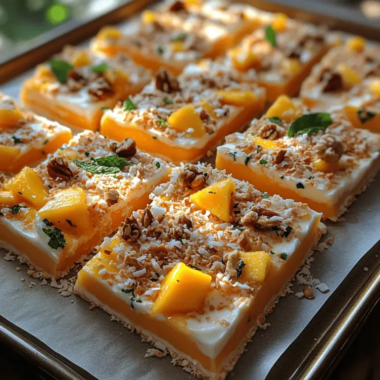 As the sun shines brightly and the temperatures rise, there’s nothing quite as refreshing as a cool treat to beat the heat. Enter Tropical Bliss Frozen Mango Yogurt Bark—a delightful and healthy dessert option that is not only easy to make but also bursting with vibrant flavors. This recipe combines the luscious sweetness of ripe mangoes with the creamy, tangy goodness of Greek yogurt, creating a snack that is as nutritious as it is delicious.