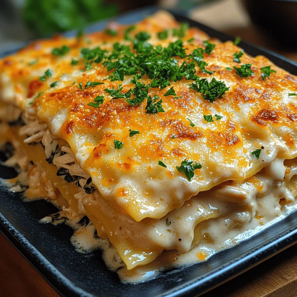 Lasagna has long been celebrated as one of the ultimate comfort foods, a dish that brings warmth and nostalgia to family tables around the world. Its layers of pasta, rich sauces, and savory fillings create a symphony of flavors and textures that can satisfy any craving. While the classic lasagna typically features a hearty meat sauce and ricotta cheese, we're here to introduce you to a delightful twist: Creamy Chicken Alfredo Lasagna. This version elevates the traditional recipe by incorporating a luxurious Alfredo sauce, tender chicken, and creamy cheeses, resulting in a dish that's not only flavorful but also incredibly satisfying.