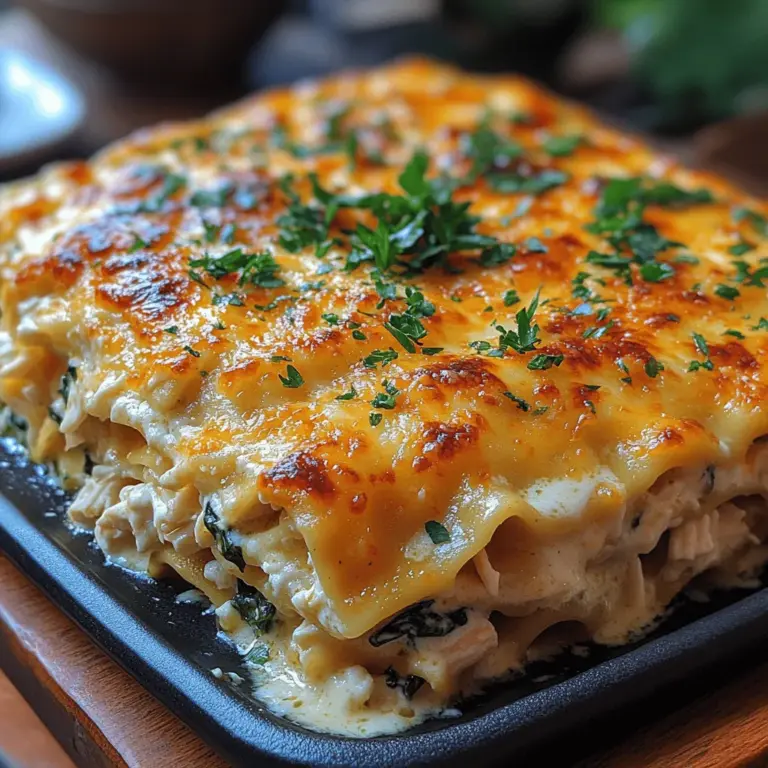 Lasagna has long been celebrated as one of the ultimate comfort foods, a dish that brings warmth and nostalgia to family tables around the world. Its layers of pasta, rich sauces, and savory fillings create a symphony of flavors and textures that can satisfy any craving. While the classic lasagna typically features a hearty meat sauce and ricotta cheese, we're here to introduce you to a delightful twist: Creamy Chicken Alfredo Lasagna. This version elevates the traditional recipe by incorporating a luxurious Alfredo sauce, tender chicken, and creamy cheeses, resulting in a dish that's not only flavorful but also incredibly satisfying.