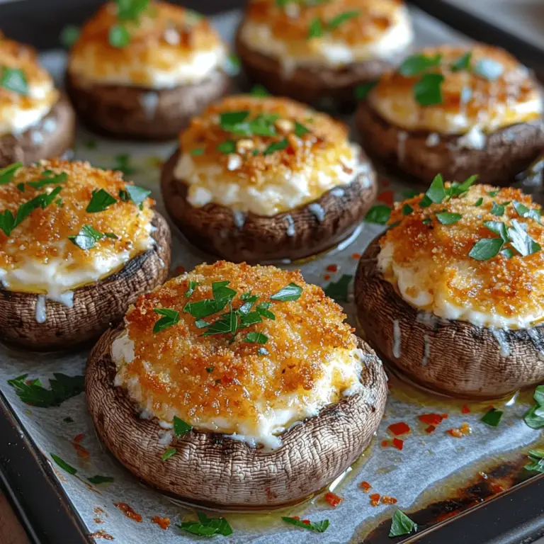 When it comes to appetizers that please a crowd, stuffed mushrooms stand out as a timeless favorite. The combination of earthy mushroom caps filled with rich, creamy goodness creates a delightful bite that tantalizes the taste buds. Our recipe for Creamy Dreamy Stuffed Mushrooms takes this beloved dish to new heights, featuring a luscious filling that balances flavor and texture beautifully. Whether you're hosting a dinner party, celebrating a holiday, or simply enjoying a cozy family gathering, these stuffed mushrooms are sure to impress your guests.