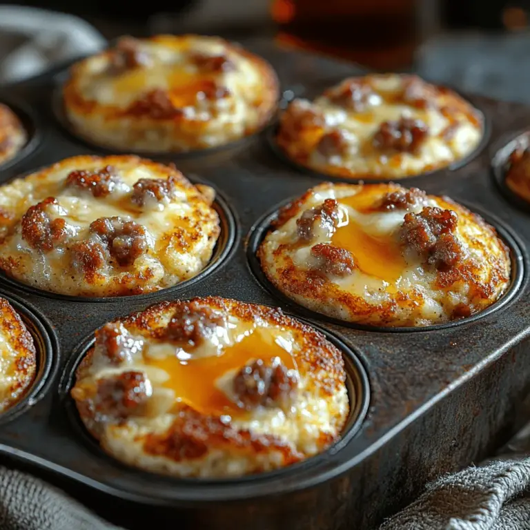 Imagine a delightful fusion of your favorite breakfast items, all conveniently packed into a bite-sized treat. Welcome to the world of Mini Sausage Pancake Muffins! These little gems combine the fluffy goodness of pancakes with the savory richness of breakfast sausage and the creaminess of cheddar cheese, creating a dish that is perfect for busy mornings, brunch gatherings, or even as a satisfying snack at any time of the day.