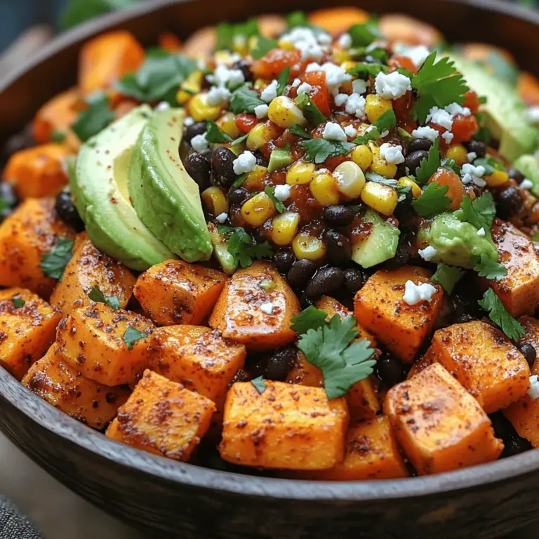 If you're looking for a dish that combines vibrant flavors with nutritious ingredients, look no further than Spicy Zest Sweet Potato Bliss Bowls. This delightful recipe showcases the humble sweet potato in a way that elevates its natural sweetness while adding a spicy kick. Ideal for lunch, dinner, or meal prep, these bowls are not only delicious but also incredibly versatile. You can customize them with your favorite toppings, making them suitable for various dietary preferences.