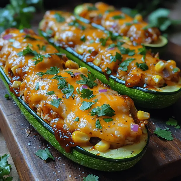 To create the perfect BBQ Chicken Zucchini Boats, it’s essential to understand the role of each ingredient in the recipe. Here’s a closer look at the main components: