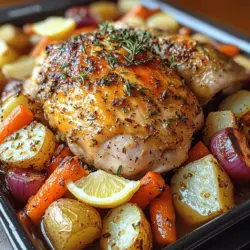 In today’s fast-paced world, finding time to prepare a comforting and hearty meal can often feel like a challenge. However, there’s something incredibly satisfying about gathering around a table with family and friends to share a delicious meal that warms the heart. One dish that perfectly encapsulates this experience is the Savory Herb Roasted Chicken & Veggies. Not only is it a one-pan wonder that minimizes cleanup, but it also combines the succulent flavors of roasted chicken with a vibrant medley of seasonal vegetables, making it a feast for both the eyes and the palate.