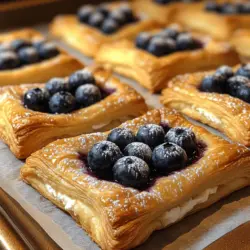 Imagine biting into a warm, flaky pastry that cradles a rich cream cheese filling, topped with a burst of fresh blueberries. This is the essence of the Blueberry Bliss Cream Cheese Danish—a delightful treat that marries the comforting flavors of creamy cheese and sweet, juicy berries. Perfect for breakfast, brunch, or as a decadent dessert, this Danish is a crowd-pleaser that will elevate any occasion.