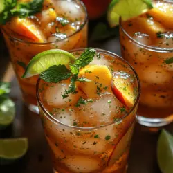To create the perfect Minted Peach Fizzers, it is essential to understand the role of each ingredient. The harmony of flavors and the nutritional benefits of these components contribute significantly to the overall experience of this refreshing beverage.
