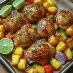 Aloha Chicken Delight is a vibrant and flavorful dish that captures the essence of a tropical paradise. This delightful recipe brings together tender boneless chicken thighs, the natural sweetness of fresh pineapple, and a colorful medley of vegetables, resulting in a feast that tantalizes the taste buds and brightens any table. Whether it’s a cozy family dinner, a festive gathering with friends, or a quick yet satisfying weeknight meal, Aloha Chicken Delight is sure to impress.