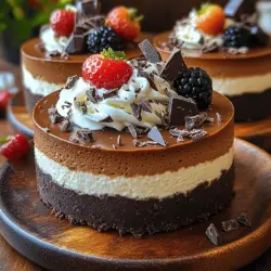 Chocolate desserts have a unique allure that captivates dessert lovers around the world. Whether it’s a rich, fudgy brownie or a silky chocolate mousse, the versatility and indulgence of chocolate can elevate any sweet treat. Among the myriad of chocolate desserts, the triple chocolate cheesecake stands out as an epitome of decadence and luxury. This delightful dessert combines three different types of chocolate with a creamy, velvety cheesecake filling, all nestled atop a luscious chocolate cookie crust.