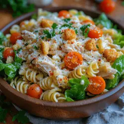 In the world of culinary delights, few dishes capture the essence of simplicity and satisfaction quite like Chicken Caesar Pasta Salad. This versatile dish combines the classic flavors of Caesar salad with the heartiness of pasta, making it a perfect option for a quick lunch, a delightful dinner, or a potluck centerpiece. With its rich blend of textures—from tender chicken to crisp romaine and crunchy croutons—this pasta salad offers a delightful eating experience that is both filling and nutritious.