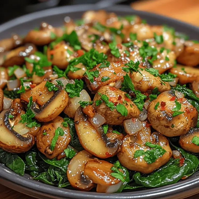 In the realm of nutritious and delicious dishes, the Savory Spinach & Shroom Delight stands out as a perfect fusion of flavors and health benefits. This dish captures the essence of comfort food while ensuring a wholesome dining experience. With its vibrant colors and enticing aromas, it’s not just a treat for the palate but also a feast for the eyes. The combination of fresh spinach and earthy mushrooms creates a delightful medley that can elevate any meal, whether served as a side dish or a main course.