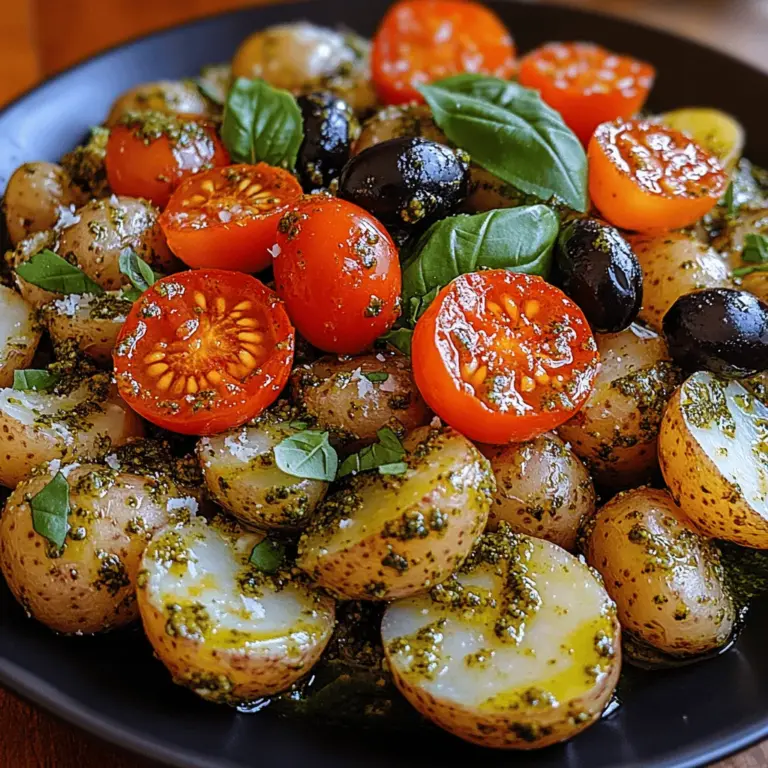 As the weather warms up and outdoor gatherings become more frequent, a refreshing salad can be a delightful addition to your table. One such dish that combines comfort with gourmet flair is the Pesto Potato Salad. This dish boasts a perfect balance of creamy, tender potatoes tossed in a vibrant and aromatic pesto sauce. Unlike traditional potato salads that often rely on mayonnaise for creaminess, this recipe elevates the classic with a bold twist, making it not only appealing to potato lovers but also to those looking for a unique culinary experience.