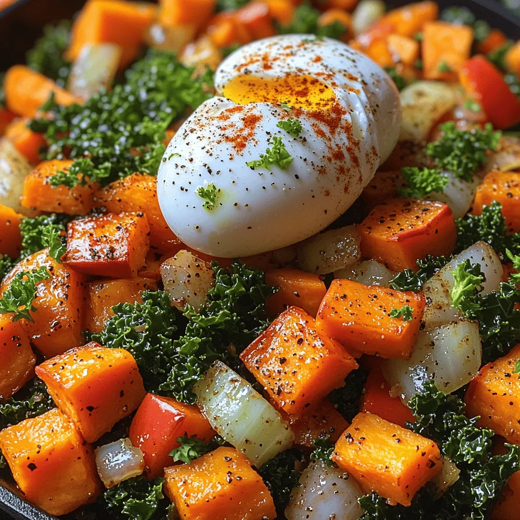 Sweet Potato Kale Hash is a vibrant and nutritious dish that has quickly gained popularity among health-conscious eaters and culinary enthusiasts alike. This colorful medley not only showcases the natural sweetness of the sweet potatoes but also highlights the earthy flavor of kale, creating a delightful combination that is both satisfying and nourishing. What makes this recipe even more appealing is its versatility; it can be enjoyed as a hearty breakfast, a wholesome lunch, or a satisfying dinner. Whether you’re looking for a filling start to your day or a nutritious side dish, Sweet Potato Kale Hash has you covered.
