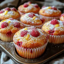 Raspberry Lemon Bliss Muffins are more than just a treat; they are a delightful blend of flavors that evoke feelings of joy and comfort. The vibrant tartness of fresh raspberries, paired with the bright, zesty notes of lemons, creates a perfect harmony that tantalizes the taste buds. These muffins shine as a versatile option, suitable for breakfast, an afternoon snack, or even a light dessert. Whether enjoyed on a busy morning or served at a brunch gathering, Raspberry Lemon Bliss Muffins are sure to impress.
